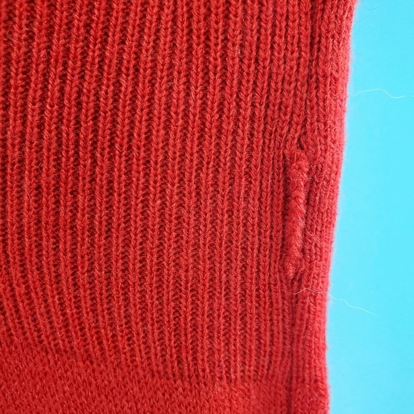 NWT R&K red knit dress with black belt Lg - Picture 15 of 16